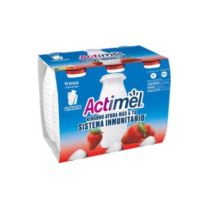 YOGUR DANONE ACTIMEL FRESA 6x100gr