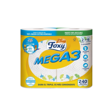 PAPEL COCINA FOXY MEGA3 2 ROLLOS