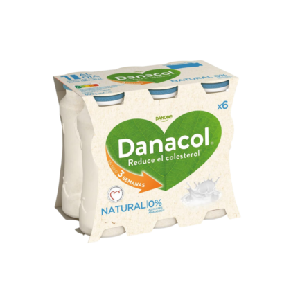 YOGUR DANONE DANACOL NATURAL 0% 6x96ml